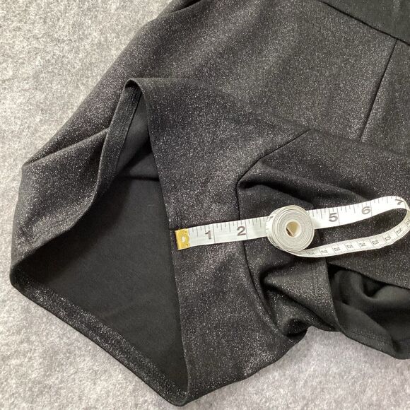 One Clothing Shimmer Sparkle Black Short Sleeveless Halter Romper Pockets Size L - Picture 13 of 14